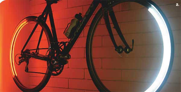 Luzes de LED mais seguras para as bicicletas
