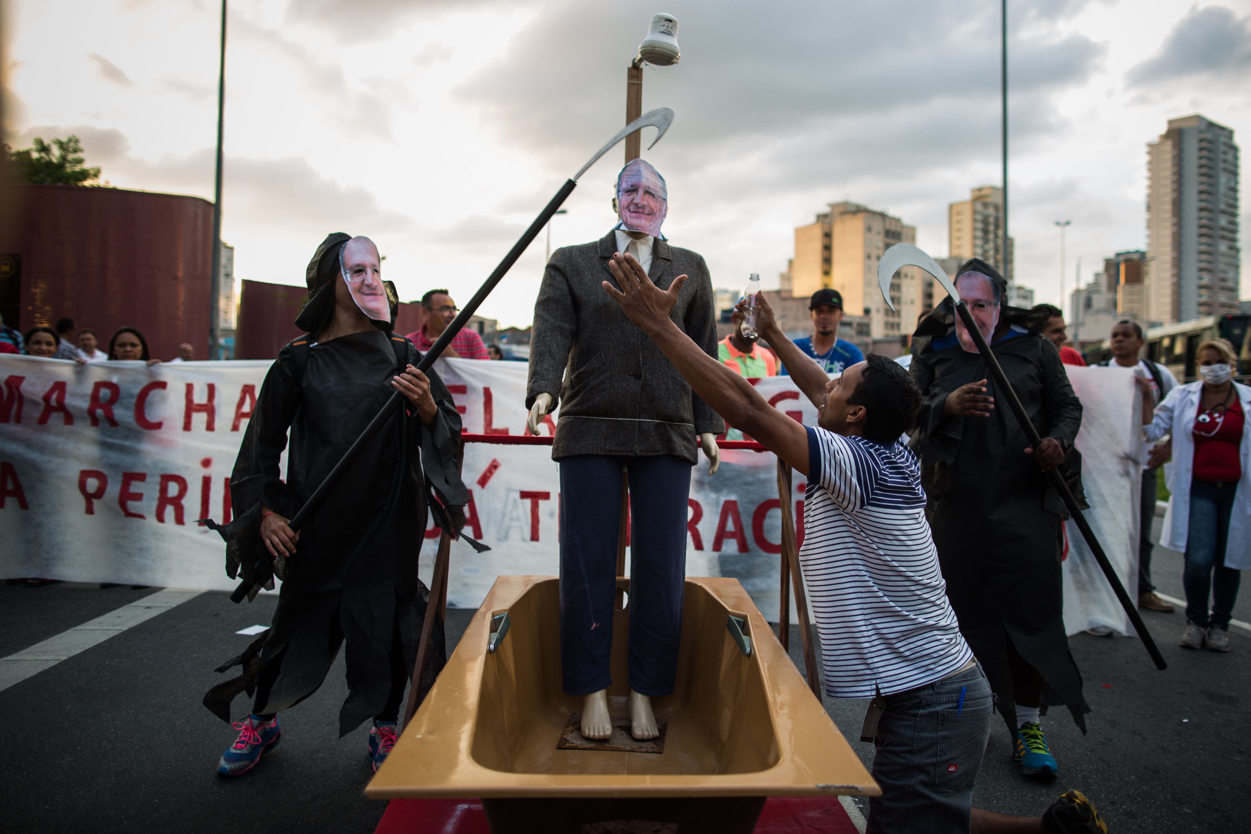 Protesto contra Alckmin