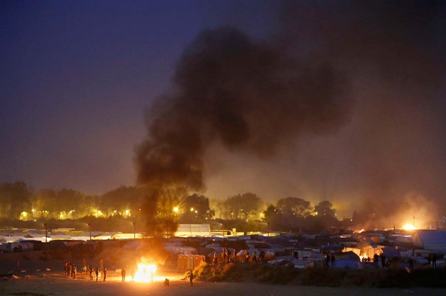 Destruição no campo de refugiados