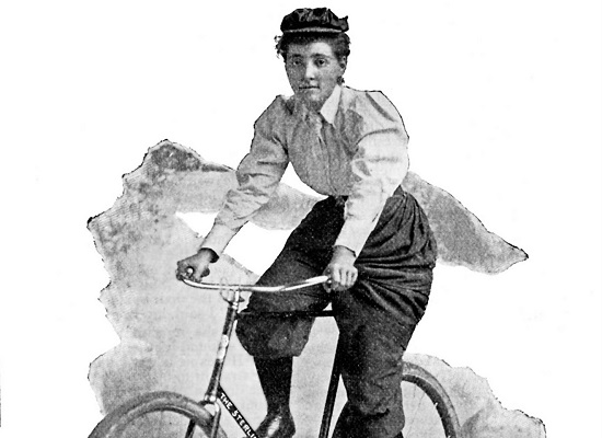 Annie Londonderry foi a primeira mulher a dar uma volta ao mundo de bicicleta. Durante o trajeto, ela desenvolveu formas de conseguir patrocinadores, o que faz dela também uma pioneira do marketing pessoal. Annie Londonderry foi a primeira mulher a dar uma volta ao mundo de bicicleta. Durante o trajeto, ela desenvolveu formas de conseguir patrocinadores, o que faz dela também uma pioneira do marketing pessoal.