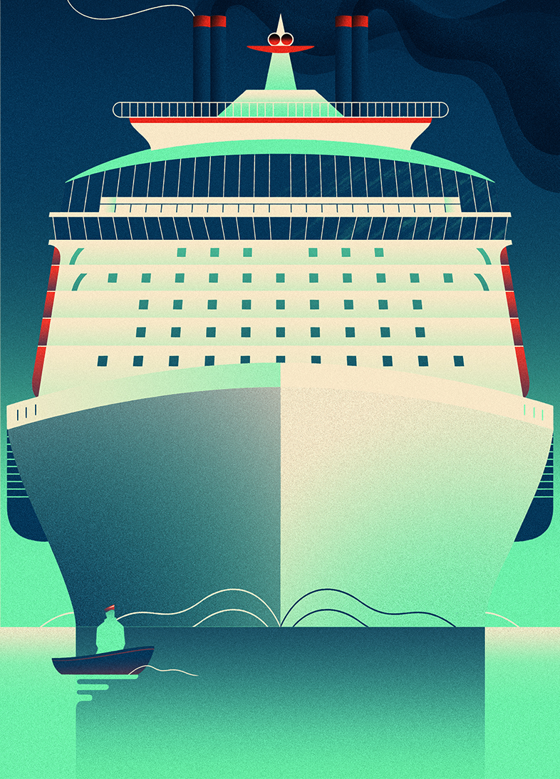 Dos mares, o maior - o navio