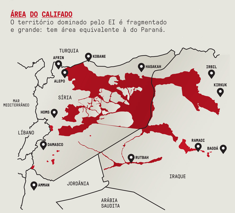 Mapa Estado Isl&acirc;mico