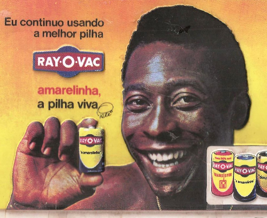 Pelé era Pelé. Garoto-propaganda.