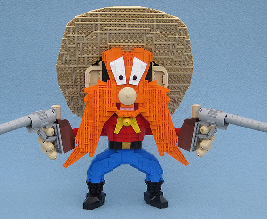 Esta é uma escultura do Yosemite Sam. Lembra do ´o que é que há, velhinho?´.