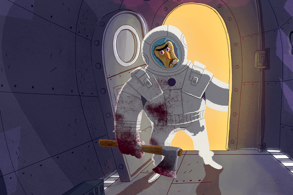 E se um astronauta matar um colega no espaço?