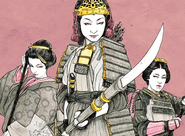 mulheres ninjas samurais