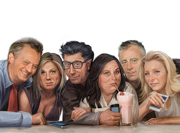 Como estariam hoje os personagens de Friends?