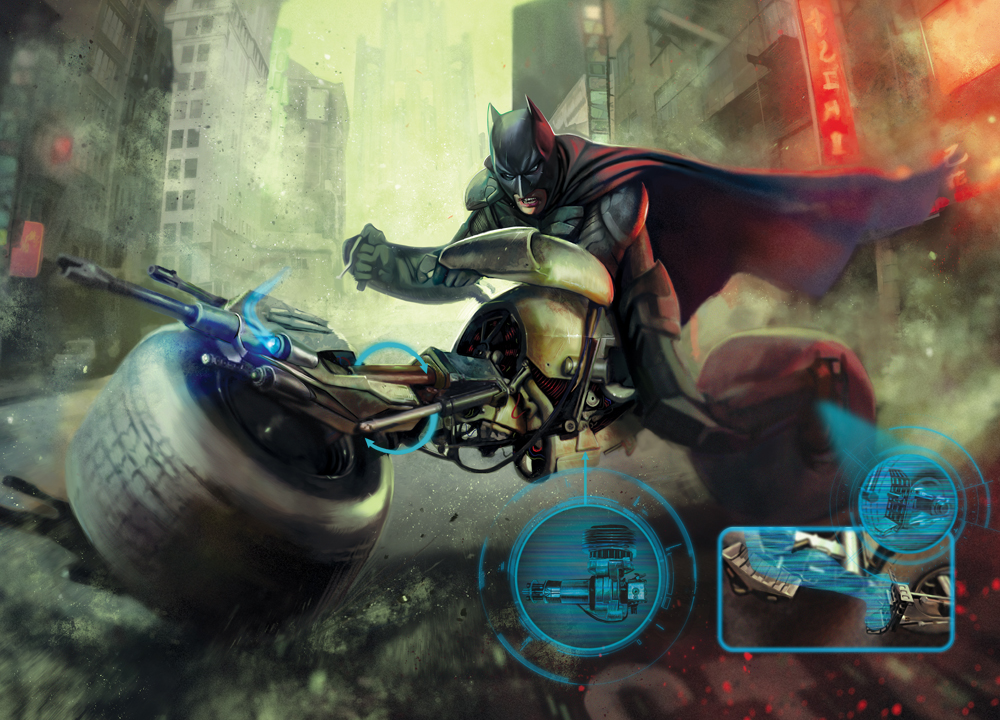 Infográfico: como é o batpod, da trilogia O Cavaleiro das Trevas?