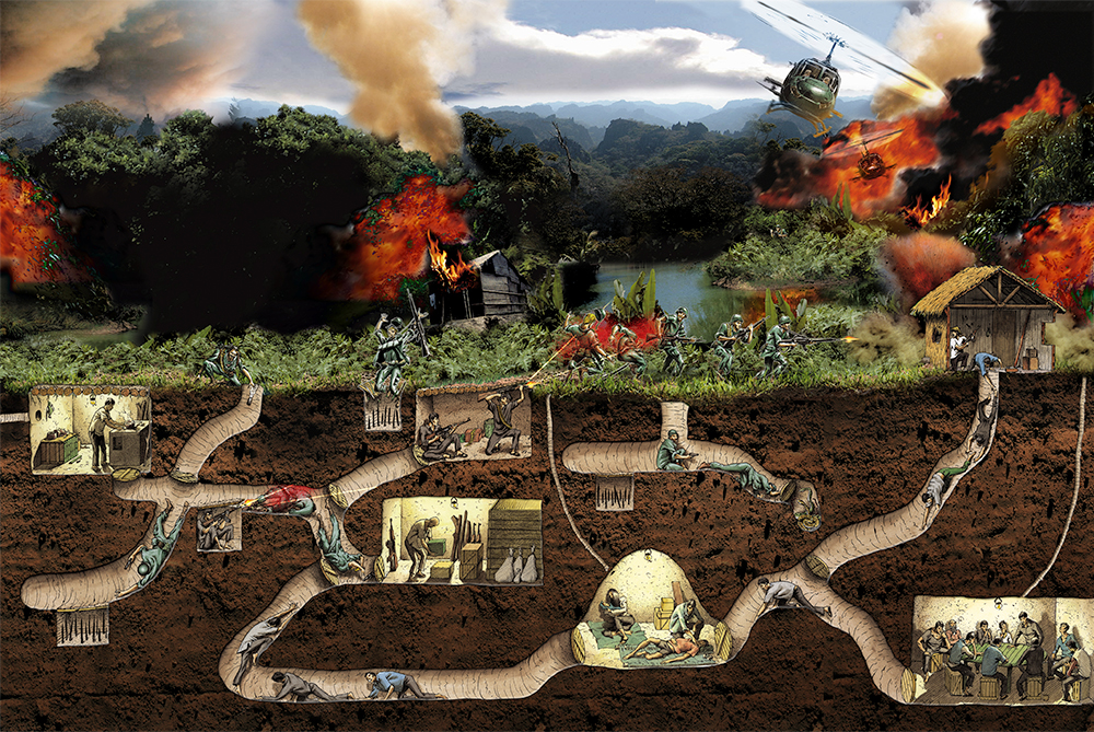 Como eram os túneis que derrotaram os EUA no Vietnã?