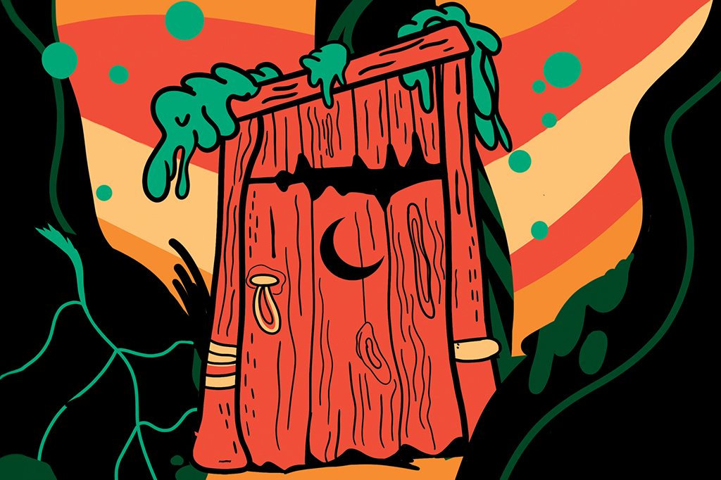 Por que o banheiro do Shrek tem uma Lua entalhada na porta?