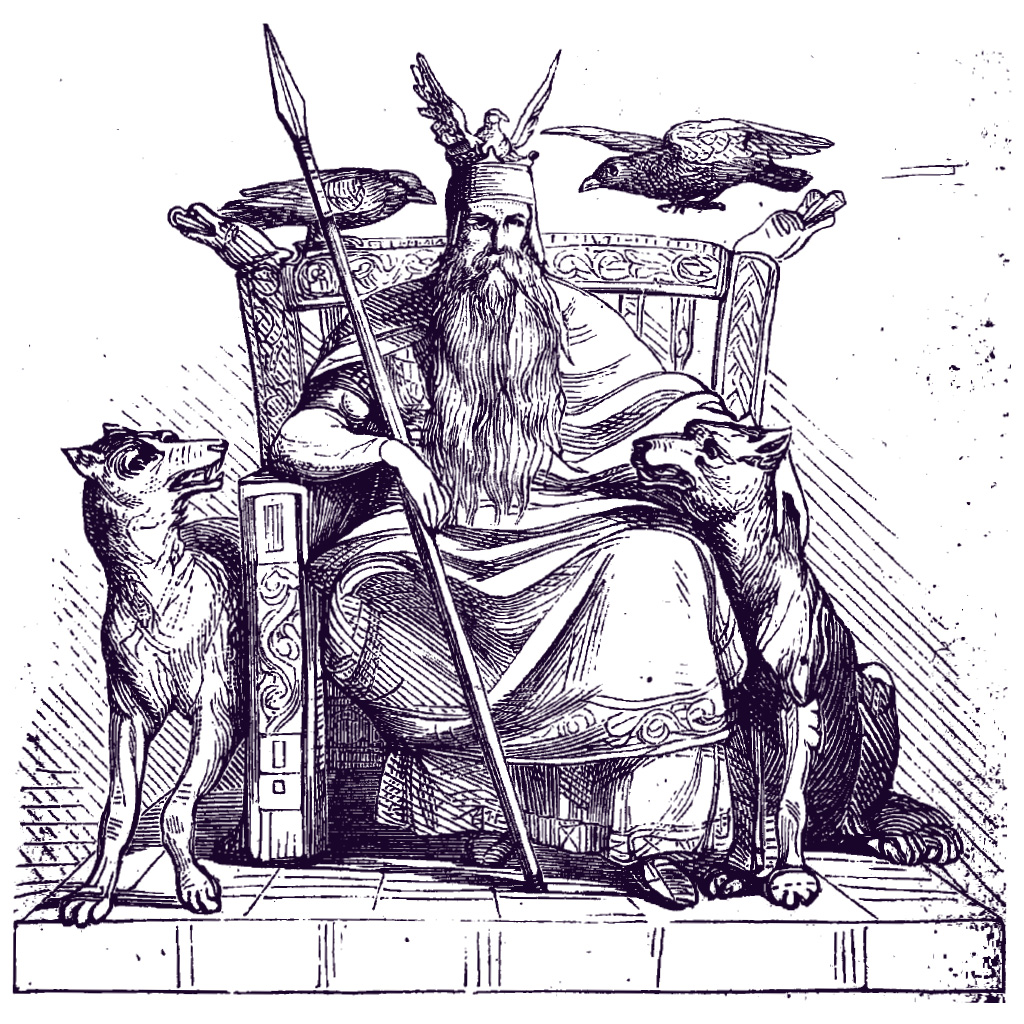 SI_Mitologia_Nordica_3_B <strong>Além dos corvos, outros companheiros de Odin eram os lobos Freki e Geri.</strong>