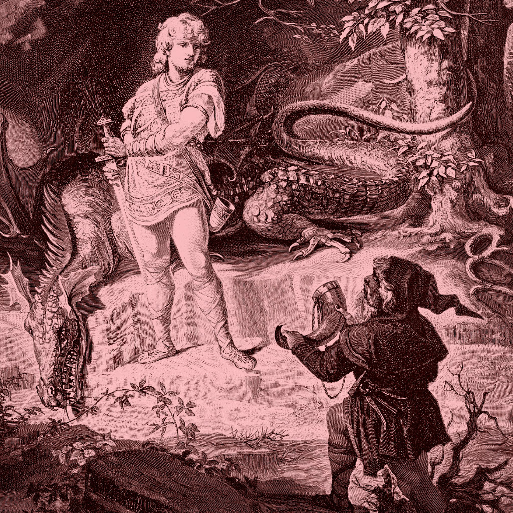 SI_Mitologia_Nordica_8_D <strong>Sigurd e seu mentor, o anão Mime (o equivalente de Regin na versão da saga contada pelo compositor alemão Richard Wagner).</strong>