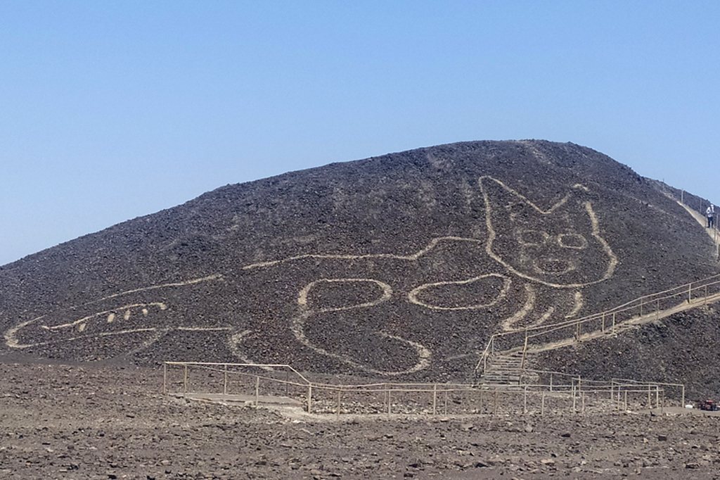 Figura em formato de gato com 2 mil anos é encontrada no Peru