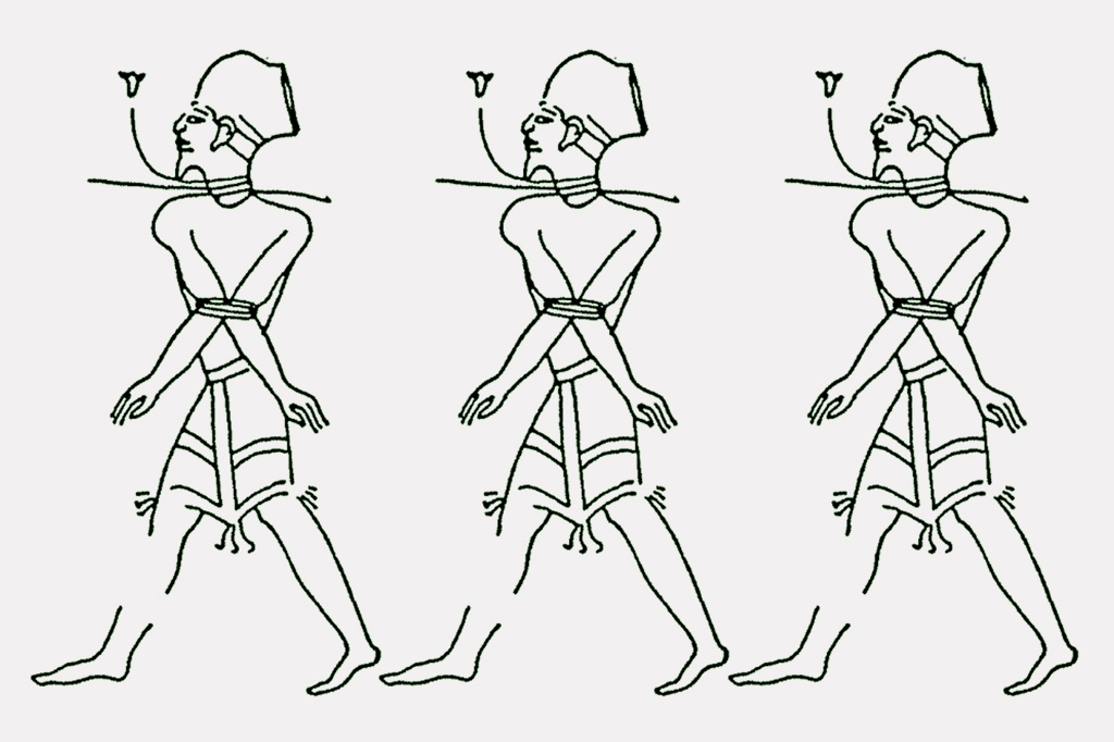 <strong>Representação egípcia dos beduínos Shasu, que podem ter sido ancestrais dos israelitas.</strong>