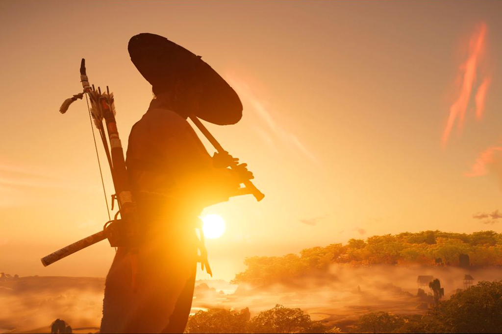 Cena do jogo Ghost of Tsushima: Director's Cut.