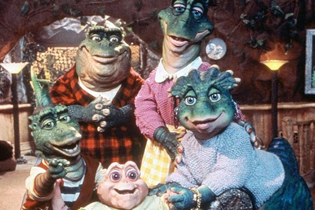 Como era gravada a série “Família Dinossauro”? Imagem do desenho animado