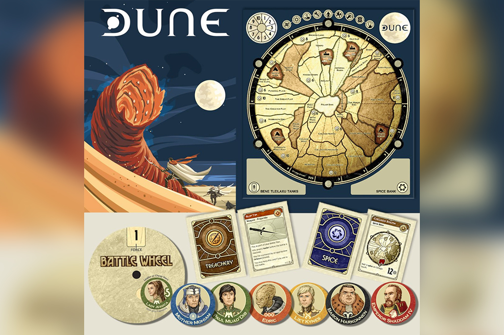 playlist-duna-5 Peças e tabuleiro do board game Gale Force Nine Dune.