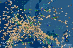espaço-aereo-ucraniano Ilustração do espaço aéreo ucraniano.