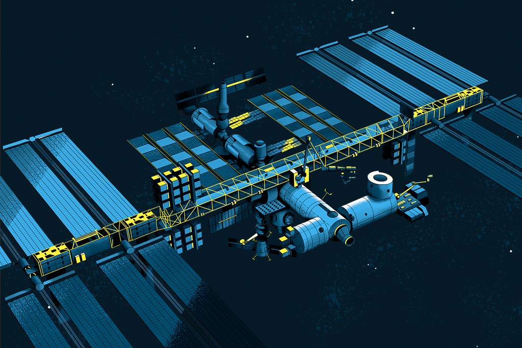 Ilustração da Estação Espacial Internacional.