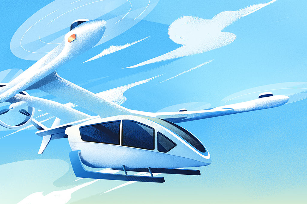 SI_442_evtols1 Ilustração do eVTOL da Embraer/EVE.