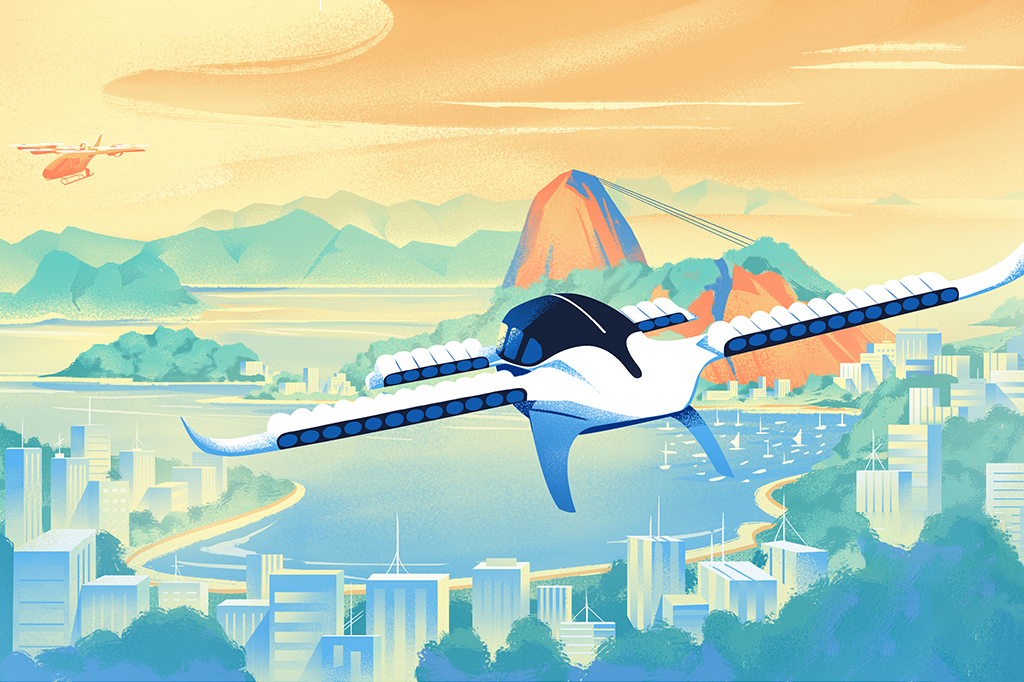 SI_442_evtols3 eVTOL da Azul/Lilium sobrevoando o Rio de Janeiro.