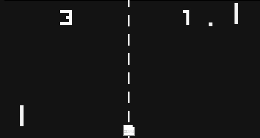 Neurônios jogaram videogame em laboratório Captura de tela do jogo Pong.