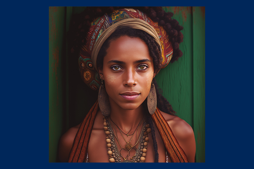 SI_447_IA_7 Ilustração retrato de uma mulher.