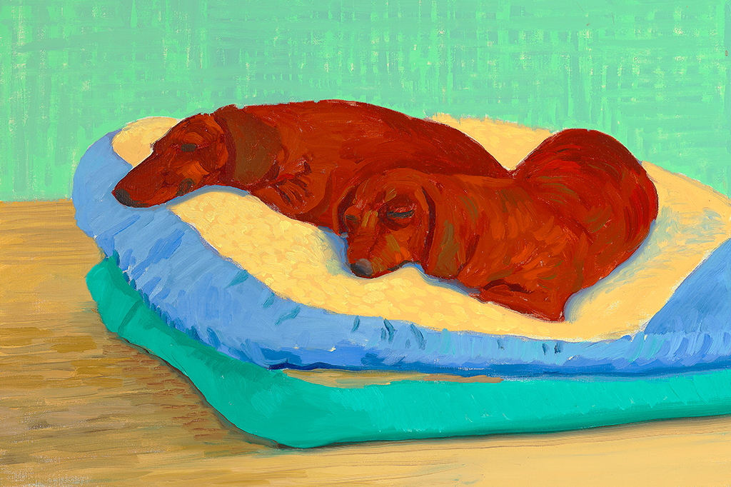 David Hockney, Dog Painting 19, 1995.