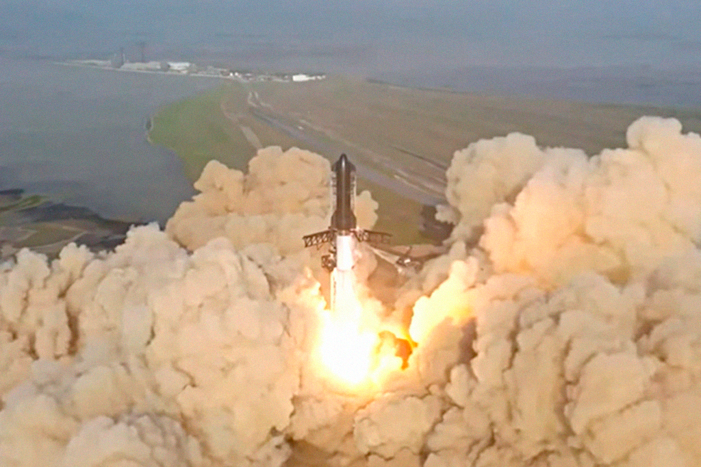 Teste de vôo do foguete SpaceX.