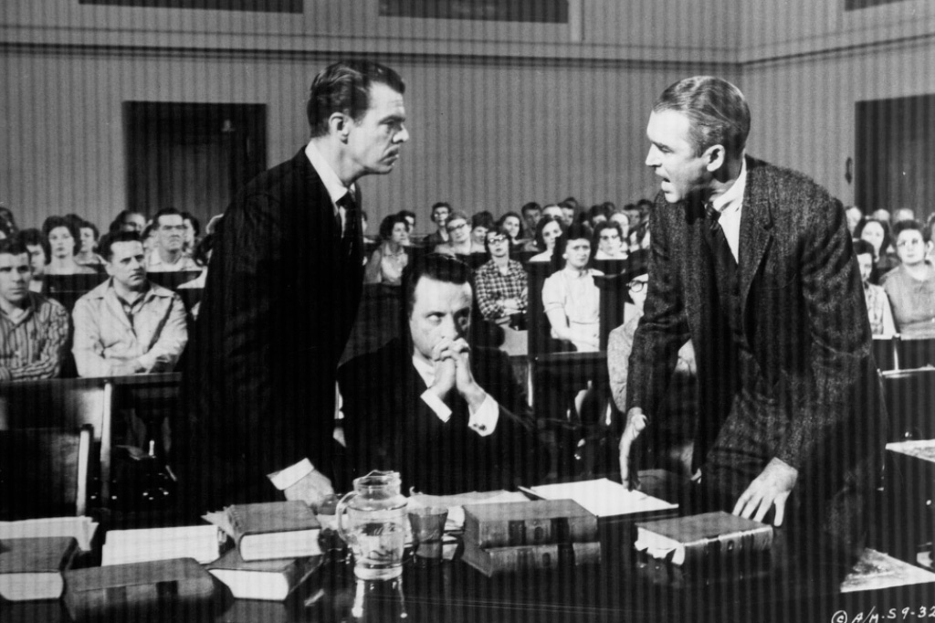 Cena do filme Anatomia de um Crime (1959).