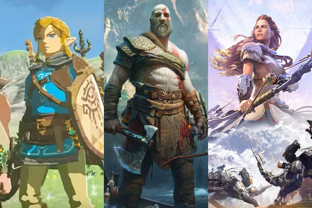 The Legend of Zelda, God of War e Horizon Zero Dawn.