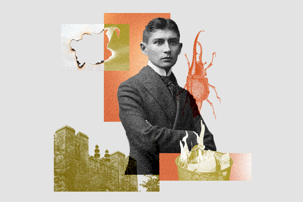 Colagem do escritor Franz Kafka.