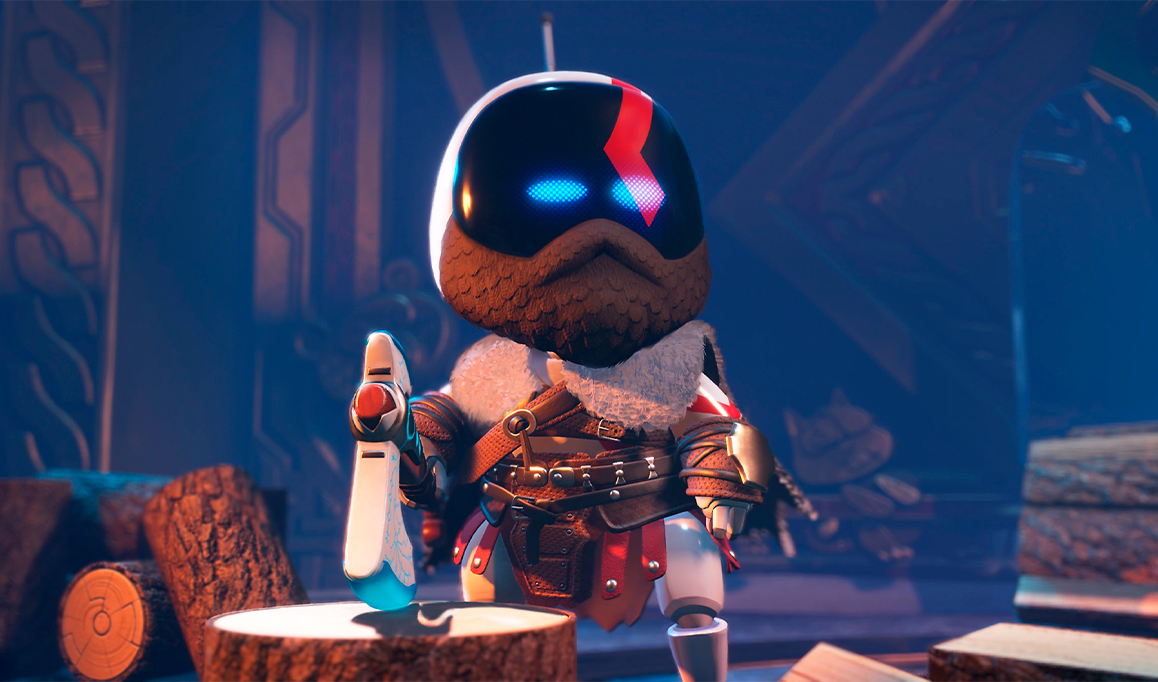 Cena do jogo Astro Bot.