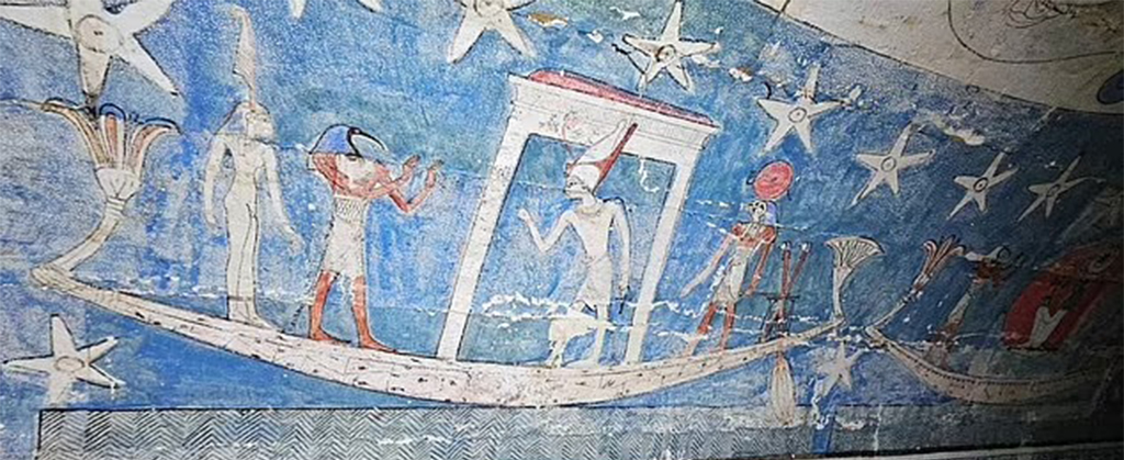 Imagem do barco funerário do deus Auf-Re