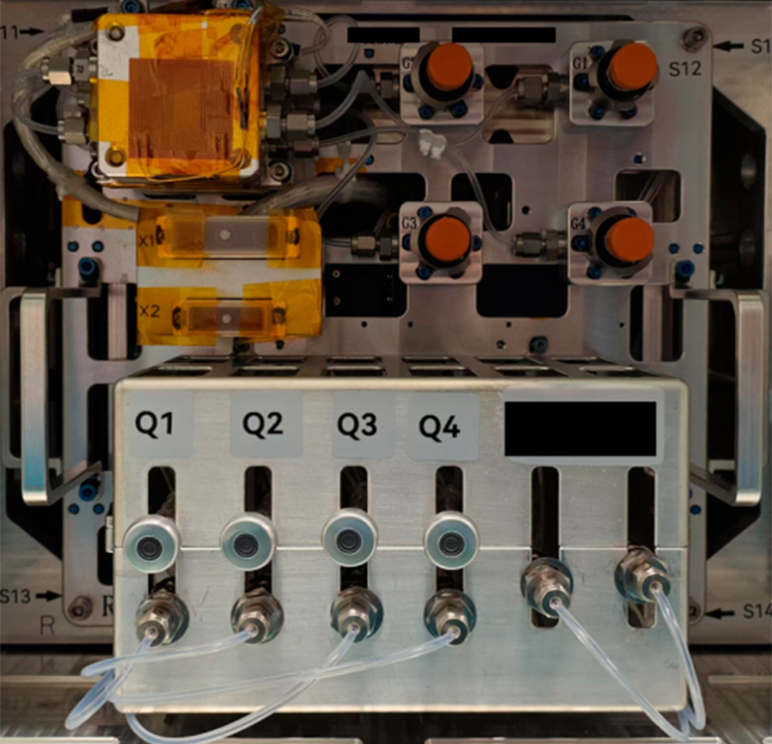 Dispositivo de teste de tecnologia de fotoss&iacute;ntese artificial extraterrestre, na esta&ccedil;&atilde;o espacial Tiangong.