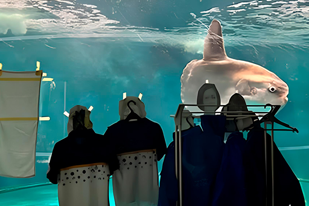 Peixe-lua solitário ganha amigos humanos de papelão para melhorar sua saúde