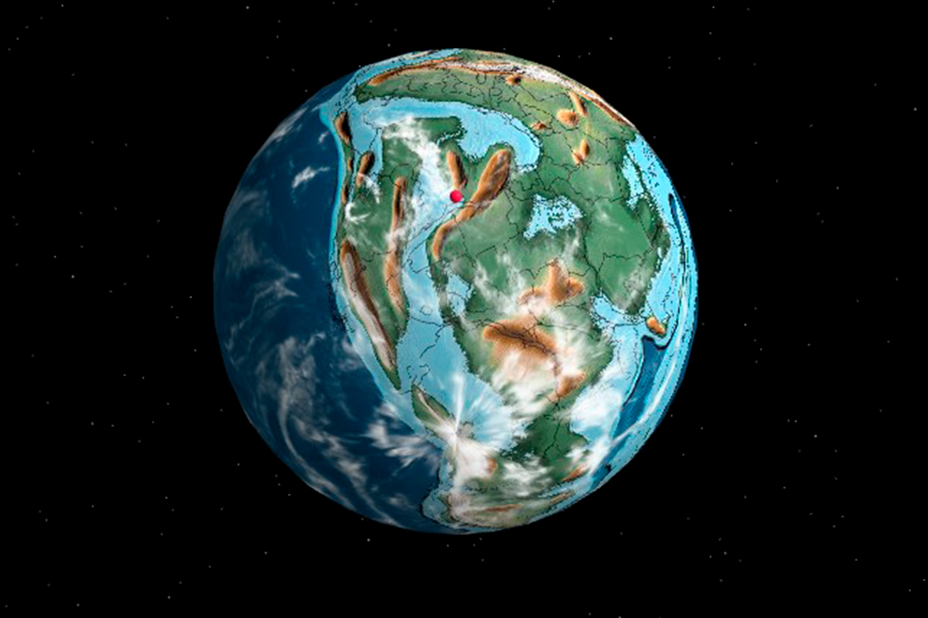 Imagem da terra há 280 milhões de anos atrás.